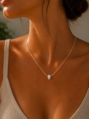 Semtim Kuyumculuk Sertifikalı 316L Çelik Premium Altın Kaplama Zirkon Taşlı Charm Detaylı Snake Chain Kadın Kolye