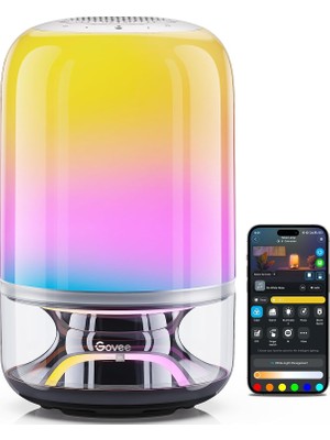 Govee Jbl Hoparlörlü Akıllı Masa Lambası - 32 Ms Müzik Senkronizasyonu ve Stereo Eşleştirme ile Ritme Uyan Işık