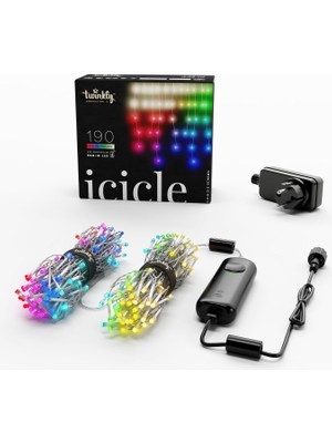 Twinkly Iciclen LED Rgb+White Akıllı Işık Perdesi - IP44 ile Iç ve Dış Mekanda Saçak Formlu Dekoratif Aydınlatma | Uygulama Kontrollü