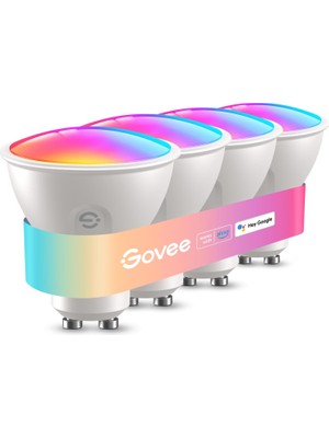 Govee Matter Uyumlu GU10 Akıllı Ampul 4'lü Set - 400 Lm Parlaklık, Grup Kontrol ve Zamanlama