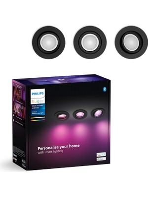 Philips Hue Centura Round Recessed Spotlights 3'lü - Kısılabilir Tavan Spotlarıyla Odaya Vurgu Işığı