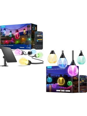Govee Solar + Rgbıcw Peri Işıkları Paket 10M + 15M - Müzikle Senkron, 111 Sahne ve 1200 Lümen Parlaklık