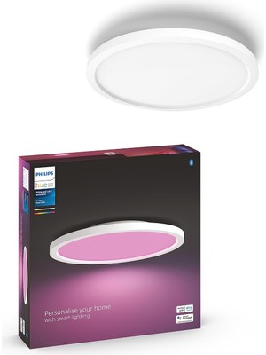 Philips Hue White Ambience Surimu Yuvarlak Panel Lamba 40 cm - Soğuktan Sıcağa Ayarlanabilir Beyaz Tonlar, 2000 Lm, Uygulama Kontrollü