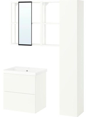 IKEA Modern Beyaz Banyo Aksesuar Seti 64X43 - Şık Banyo Aksesuarı - Kaliteli Modern Tasarım