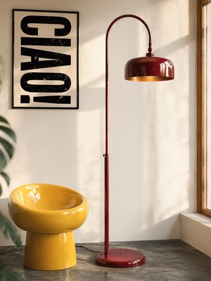 Noonlux Design & Lighting Bolton Vişne Çürüğü Lambader Iç Kısmı Gold Oturma Odası Salon Yatak Odası Kitap