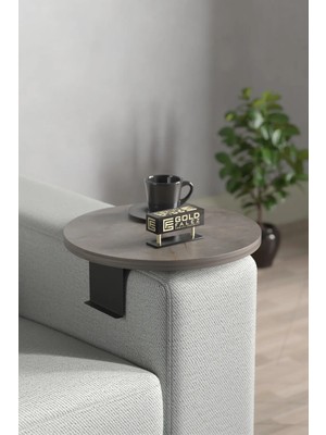 Quattro Home Ayarlanabilir Koltuk Kolu Sehpası - Gri Mermer Desenli