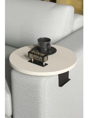 Quattro Home Ayarlanabilir Koltuk Yanı Sehpa Krem Bej