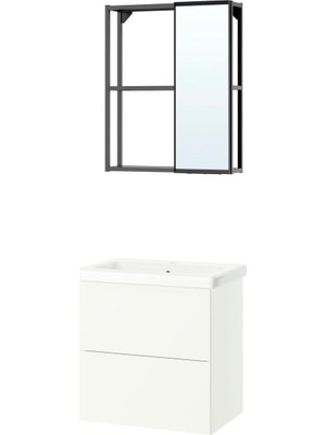 IKEA Modern Beyaz Banyo Aksesuar Seti 64X43 - Şık Banyo Aksesuarı - Kaliteli Modern Tasarım