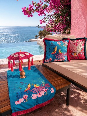 Missidea Vintage Pink Bohem El Yapımı Ledsiz  Dekoratif Bali Şemsiyesi Seti