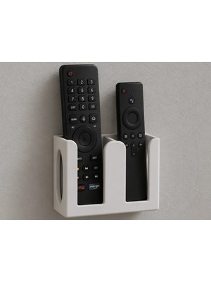 Print Zone Duvara Monte 2'li Kumanda Tutucu Organizer - Tv ve Klima Kumanda Saklama Kutusu