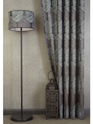 Massarelli Soyut Yaprak Fon Perde Çok Renkli 1-2,5 Orta Sık Pile