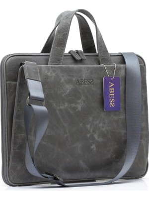ABESS Premium Hakiki Deri Evrak Çantası - Lüks Gerçek Deri Laptop Çantası - Unisex İnce Tasarım (A5276G) | İş & Ofis