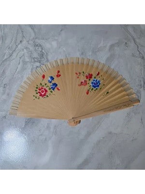 Just Cheap Store 12LI Bambu Çift Taraflı Renkli Yelpaze