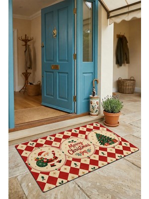 Valerine Life Kapı Önü Paspası 45X70CM Kaymaz Iç Dış Mekan Yeni Yıl Ürünleri Noel Süsleri Mutlu Noel