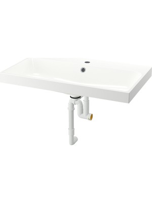 IKEA Modern Beyaz Lavabo 80X48 - Şık Banyo Aksesuarı - Kaliteli Modern Tasarım
