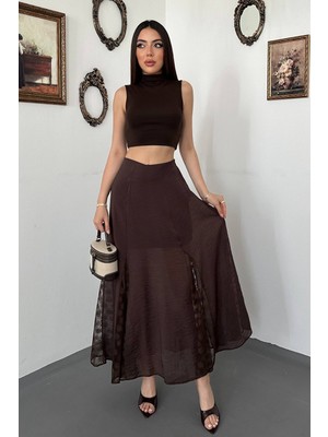 Moda Days Kadın Uzun Etek Dantel Detaylı Kloş
