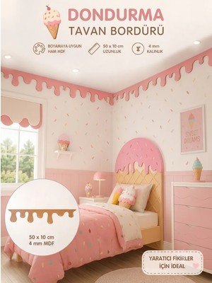 mdmetadesign Boyanabilir Ham Mdf Dekoratif Duvar Çıtası