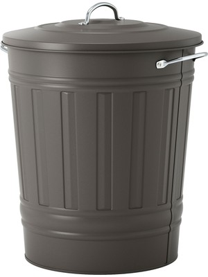IKEA Modern Gri Çöp Kutusu 40 Lt - Şık Banyo Aksesuarı - Kaliteli Modern Tasarım