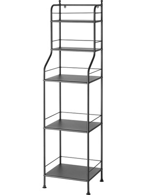 IKEA Modern Siyah Banyo Rafı 40X156 - Şık Banyo Aksesuarı - Kaliteli Modern Tasarım
