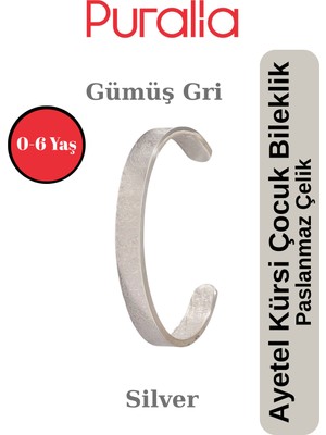 Puralia Ayetel Kürsi Çocuk Bileklik Gümüş (0-6 Yaş)