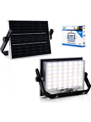 Ankaverse 100W Güneş Enerjili LED Işık Solar Projektör - Fener Kamp - Dış Mekan 3 Farklı LED Işık 348960 Lmb (5286)