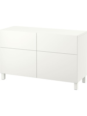 Hobiurun Dolap Kombinasyonu, Beyaz, 120X42X74 Cm, Lappvıken, Fren Raylı