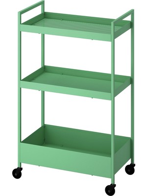 IKEA Modern Yeşil Banyo Servis Arabası 5X30 - Şık Banyo Aksesuarı - Kaliteli Modern Tasarım
