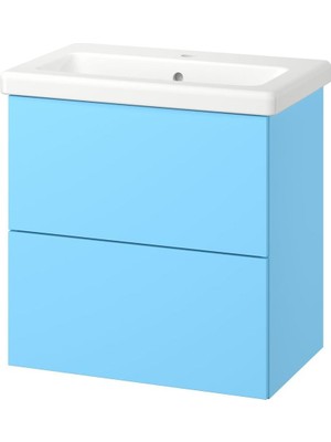 IKEA Modern Mavi Lavabo 64X43 - Şık Banyo Aksesuarı - Kaliteli Modern Tasarım