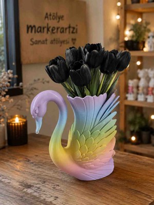 Markerartzi Tasarım  3D  Kuğu Vazo