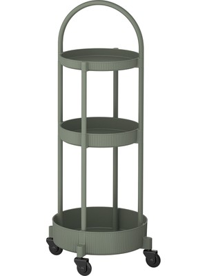 IKEA Modern Yeşil Banyo Servis Arabası 36X36 - Şık Banyo Aksesuarı - Kaliteli Modern Tasarım