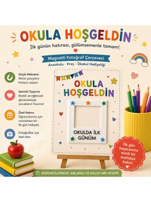 Dual Okul Hediyeligi Magnet Cervece 10 Lu Paket Okulda Ilk Günüm Ani Cercevesi Ogrenci Hediyeligi Ilkokul Kreş Anaokulu Başlama Hediyesi