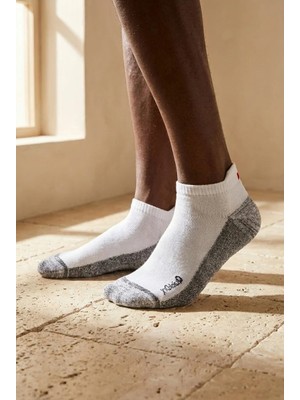 Bony Socks 2'li Paket Erkek Golf Patik Çorap Beyaz/beyaz