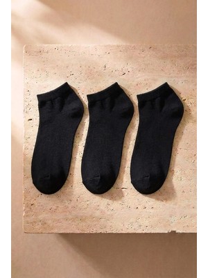Bony Socks Run 3 Lü Erkek Basic Patik Çorap Siyah/siyah/siyah