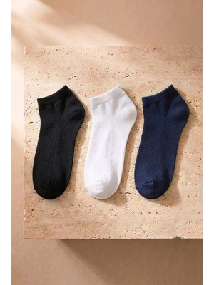 Bony Socks Run 3 Lü Erkek Basic Patik Çorap Siyah/beyaz/lacivert