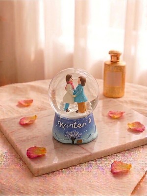 Mini Işıklı Winter Temalı Kar Küresi