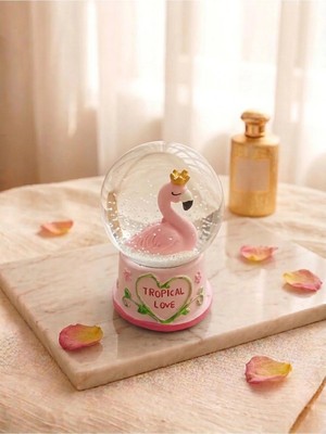 Mini Işıklı Flamingo Kar Küresi