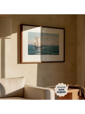 Persona Istanbul Artificial Collection "rüzgarın Rotası" - Vintage Yelkenli Posteri (Çerçevesiz)