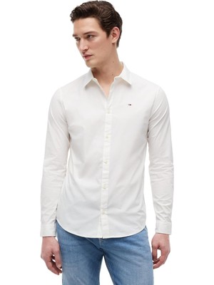 Happy Trend Tommy Jeans Tjm Orıgınal Stretch Shırt Uzun Kollu Gömlekler/dokuma Üstler Erkek