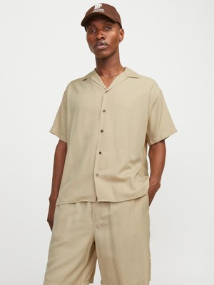 Happy Trend Jack & Jones Jprccaaron Tencel Resort Shırt S/s Sn Gömlek Erkek