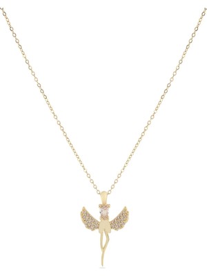 Peri Zirkon Kolye Gold 45 cm