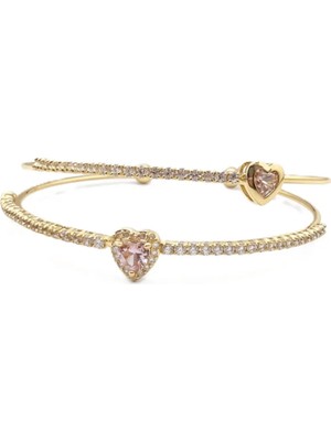 Vip Gold Pembe Taşlı Kelepçe