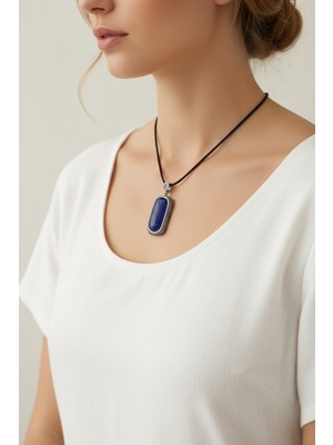 Moda Accessories Olips Zirkon Taşlı Amatist Doğal Taş Kolye Ucu
