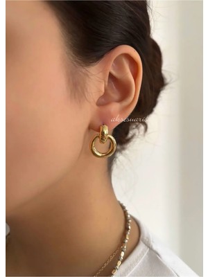 Aksesuaris Minimal Gold Halka Küpe
