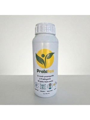 HemenGo BZS7896 Probitox Probiyotik Içecek 500 ml Canlı Kültürlü Prebiyotik Bitkisel Konsantre Sıvı