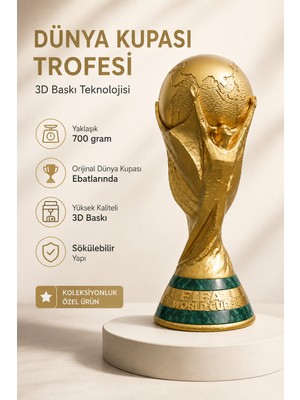 Lmz Design Dünya Kupası Dekoratif Kupa Hediyelik Futbol Severlere Özel