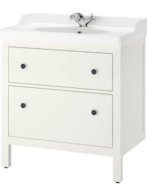 IKEA Modern Beyaz Lavabo 82X49 - Şık Banyo Aksesuarı - Kaliteli Modern Tasarım