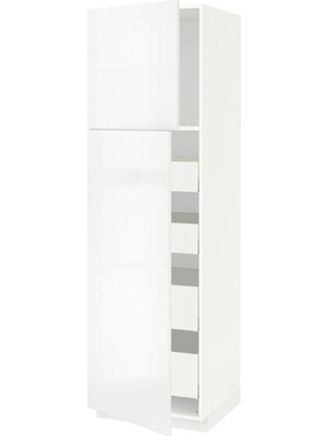 Hobiurun Mutfak Boy Dolabı, Rınghult Beyaz, 60X60X200 cm