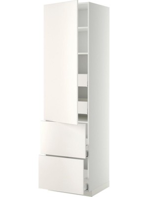 Hobiurun Mutfak Boy Dolabı, Veddınge Beyaz, 60X60X220 cm
