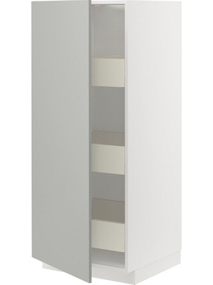 Hobiurun Mutfak Boy Dolabı, Havstorp Açık Gri, 60X60X140 cm