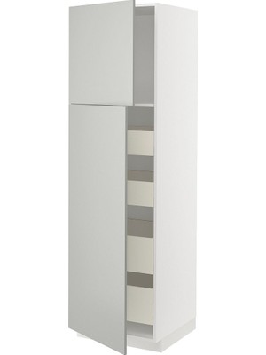 Hobiurun Mutfak boy dolabı, HAVSTORP açık gri, 60x60x200 cm